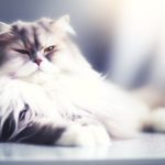 Stately looking relaxed Himalayan cat